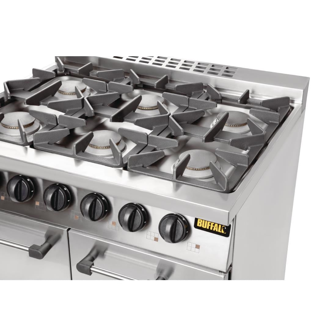 Buffalo 6 Burner Gas Oven Range with Castors CT253