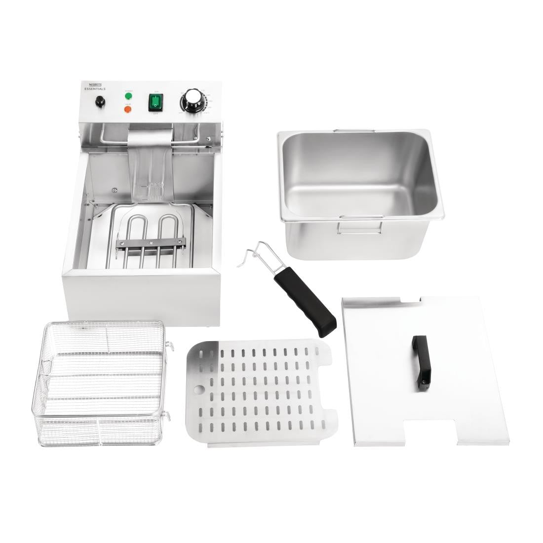 Nisbets Essentials Single Tank Electric Fryer CT956