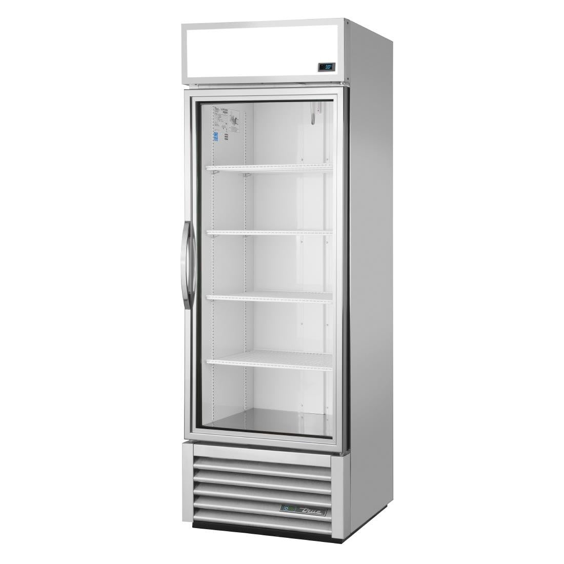 True 1 Glass Door 538L Upright Display Fridge Aluminium GDM-19T-HC-TSL01 CW388