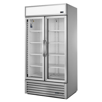 True 2 Glass Door 991L Upright Display Fridge Aluminium GDM-35HC-TSL01 CW389