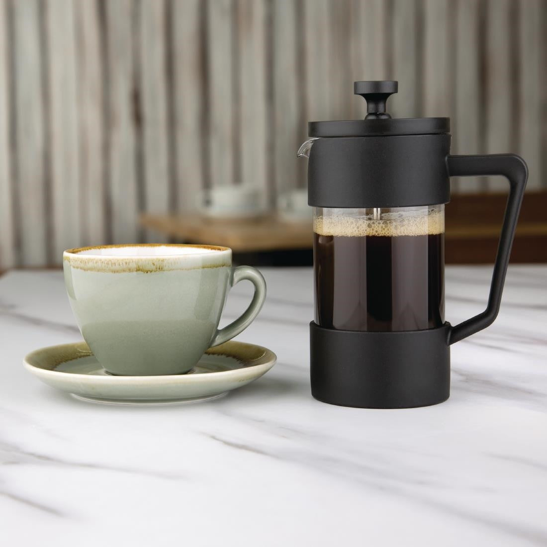 Olympia Contemporary Cafetiere Black 3 Cup CW950