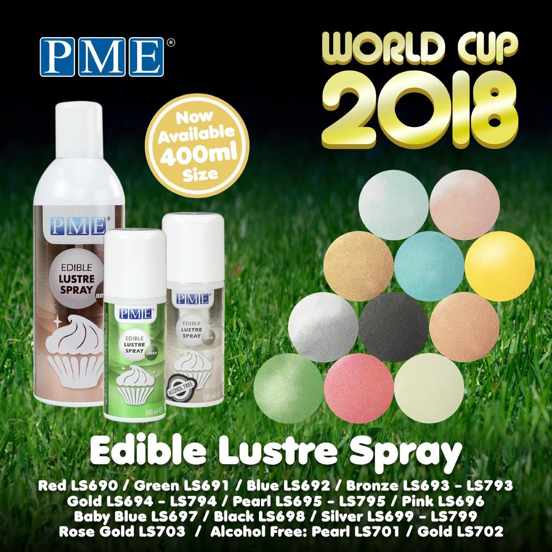 PME Edible Lustre Spray Pearl 400ml CX148