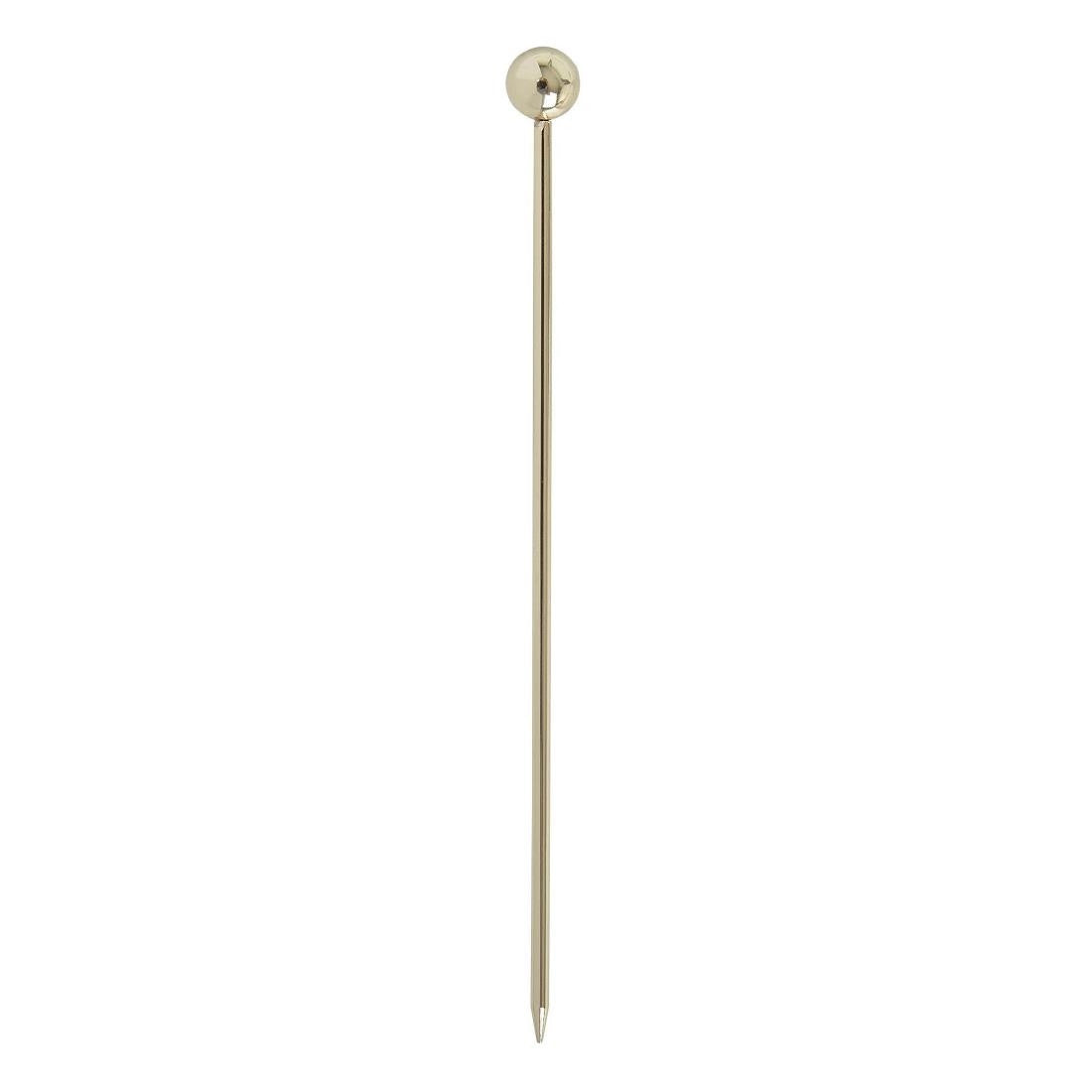 Beaumont Ball Garnish Pick Gold Plated (Pack of 10) CZ589