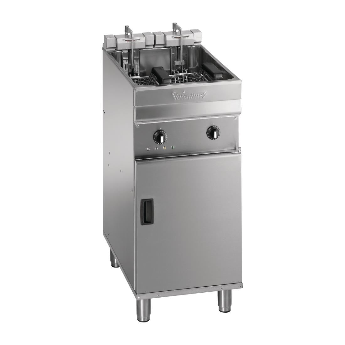 Valentine Single Tank Twin Basket Free Standing Electric Filtration Fryer Evo 400P DB599
