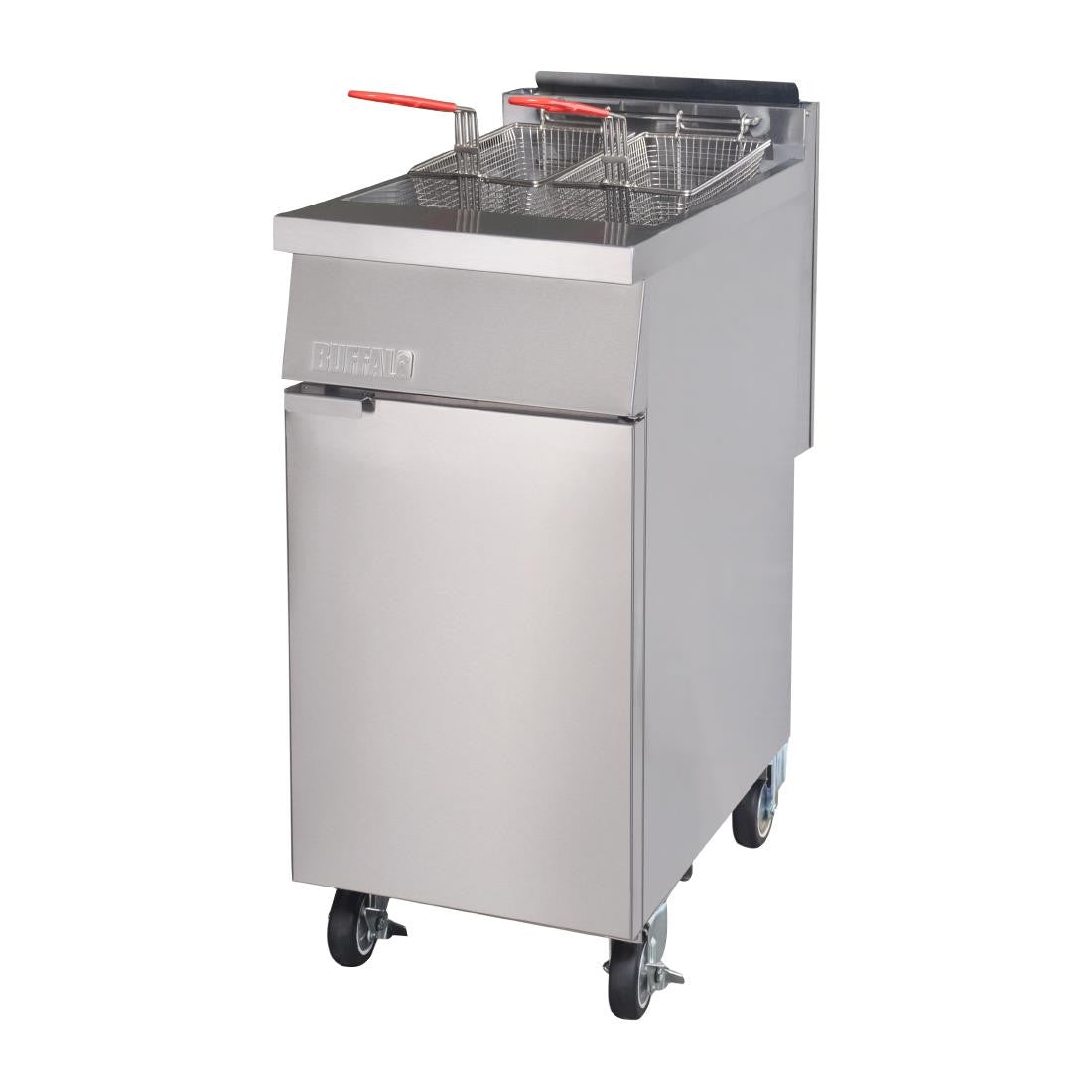 Buffalo Single Tank Twin Basket Freestanding Gas Fryer DC319-N