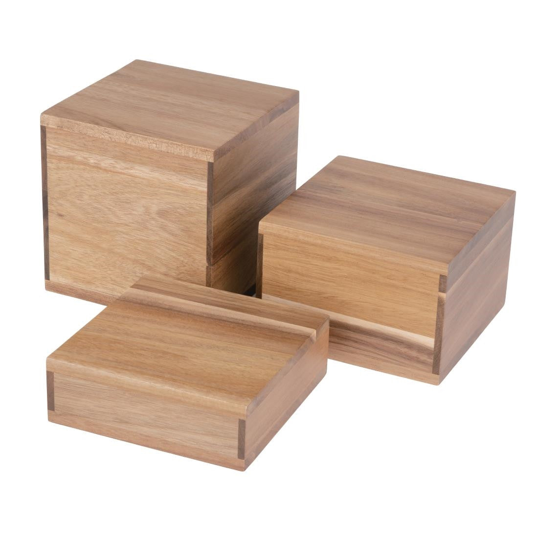 Olympia Acacia Riser Blocks 50/100/150(H)mm (Set of 3) DF875