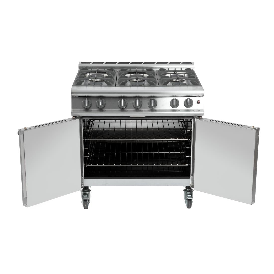 Falcon 6 Burner Dominator Plus Oven Range G3101 Propane Gas with Castors DK941-P