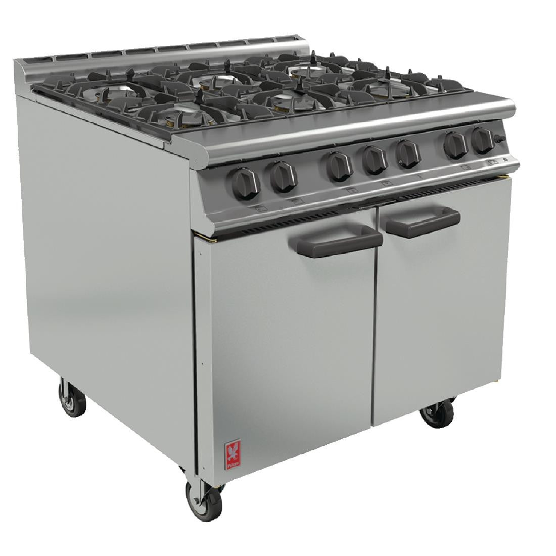 Falcon 6 Burner Dominator Plus Oven Range G3101 Propane Gas with Castors DK941-P