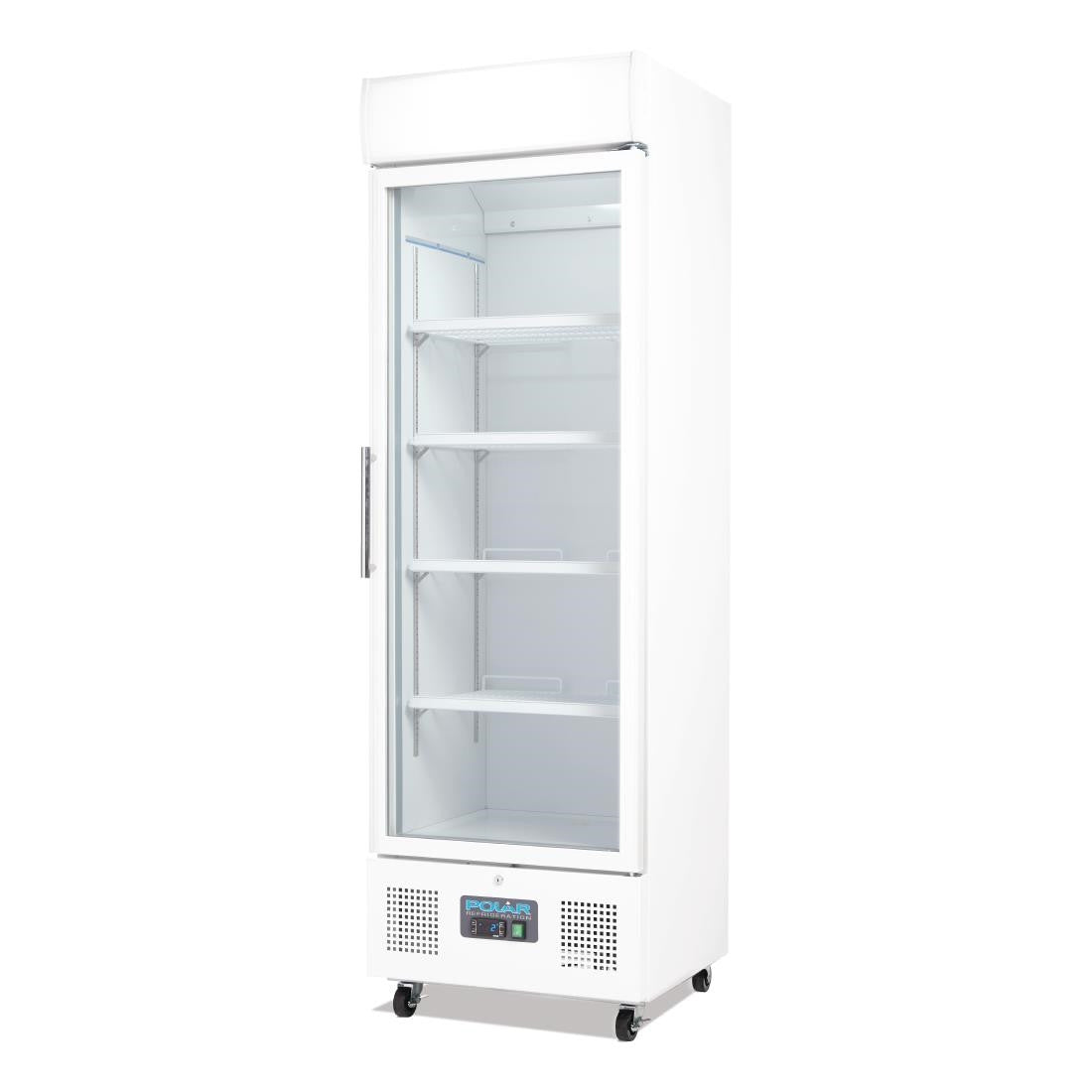 Polar G-Series Upright Display Fridge 368Ltr White DM076