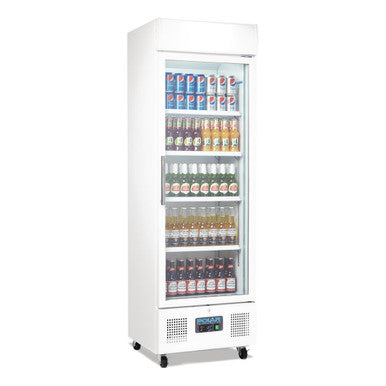 Polar G-Series Upright Display Fridge 368Ltr White DM076