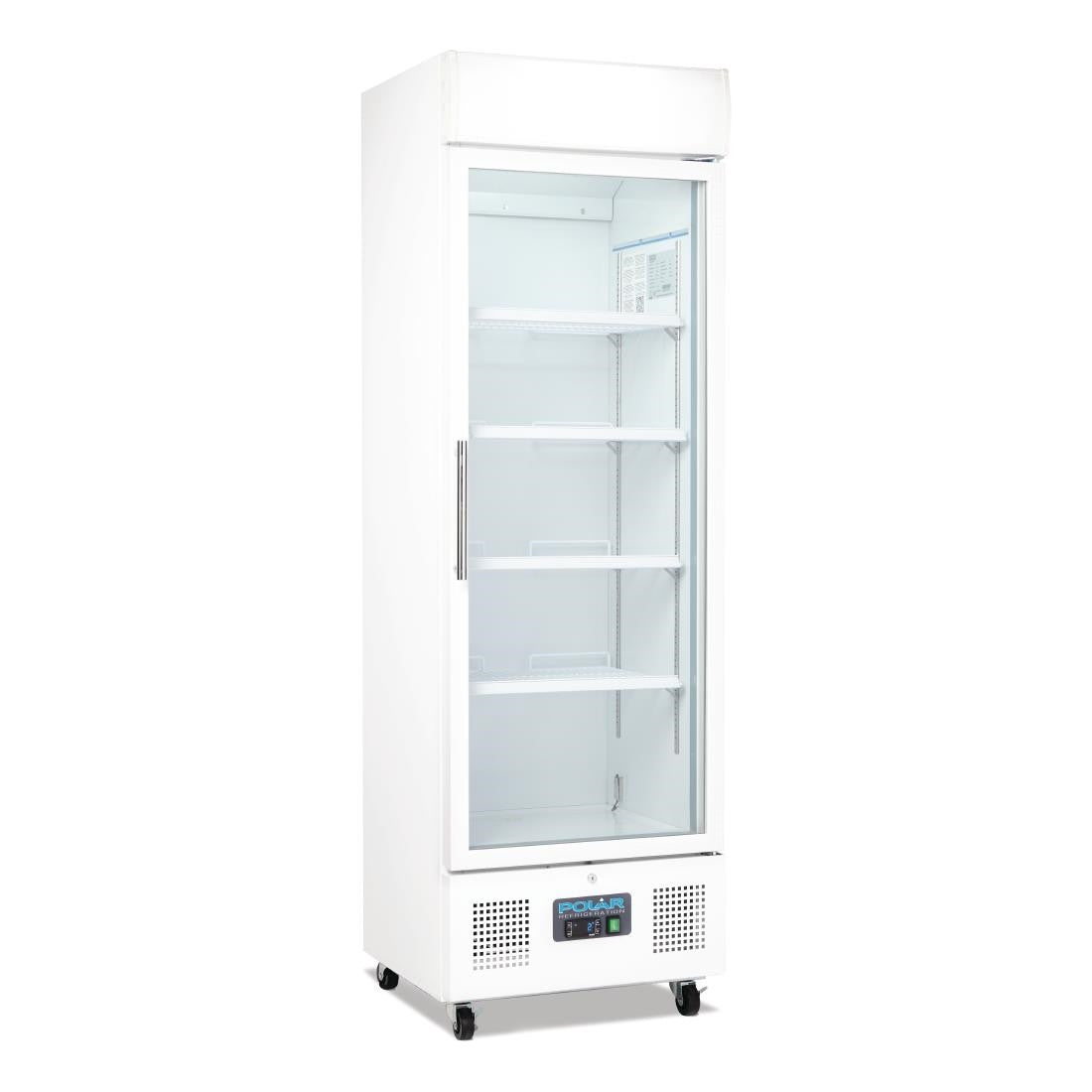 Polar G-Series Upright Display Fridge 368Ltr White DM076