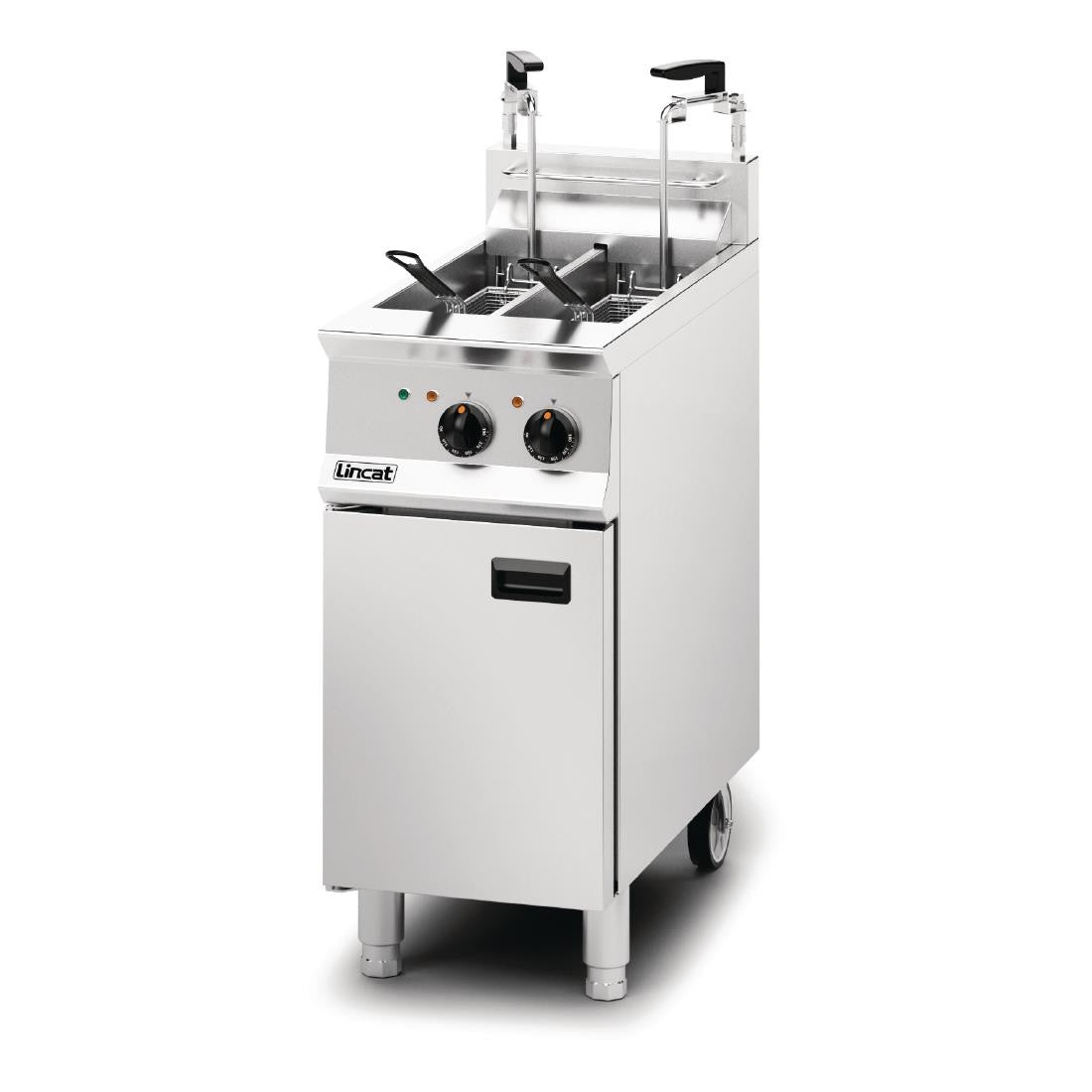Lincat Opus 800 Twin Tank Twin Basket Free Standing Electric Filtration Fryer OE8105/OP2 DM521