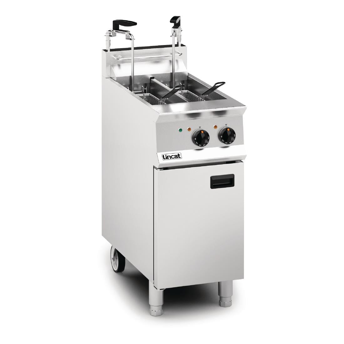 Lincat Opus 800 Twin Tank Twin Basket Free Standing Electric Filtration Fryer OE8105/OP2 DM521
