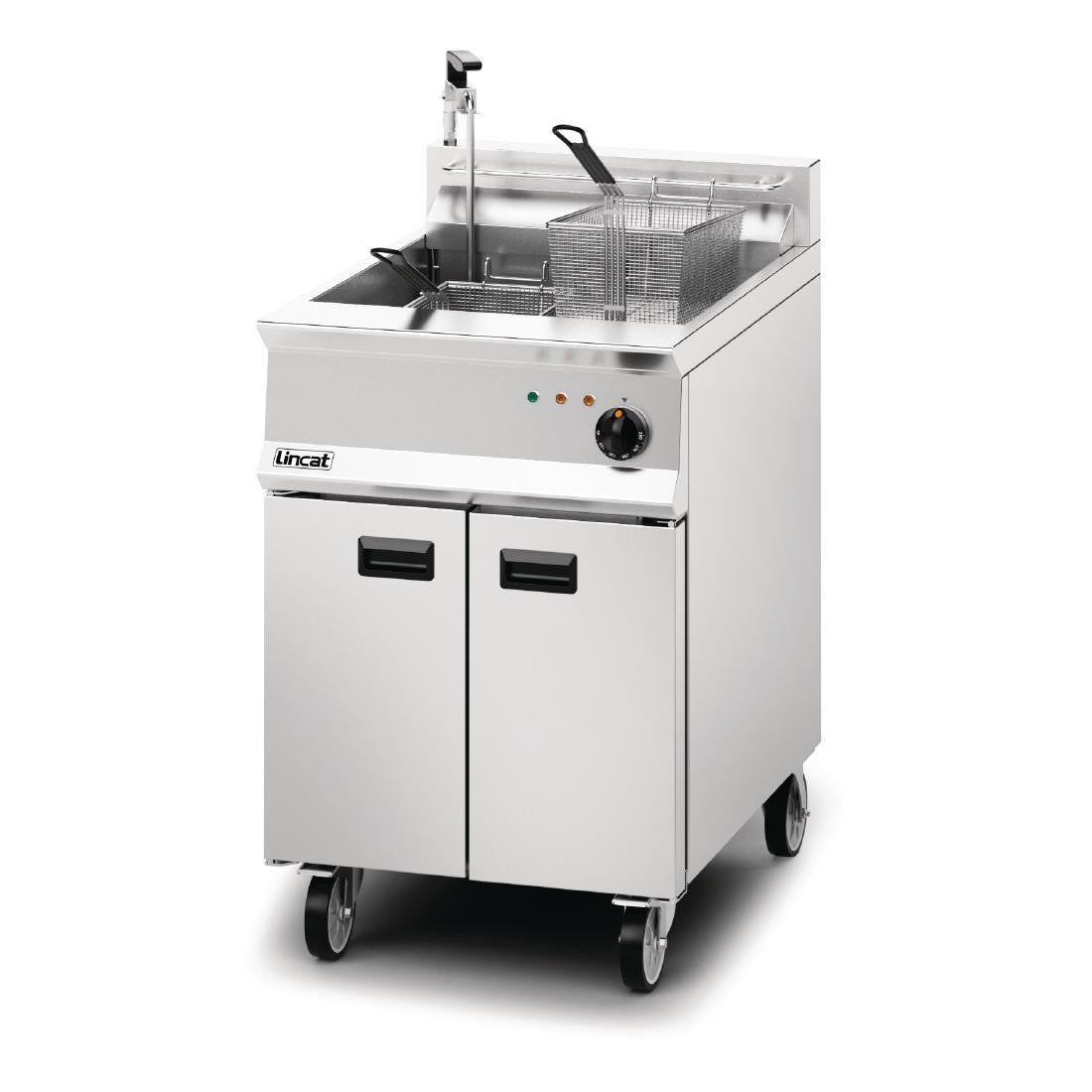 Lincat Opus 800 Single Tank Twin Basket Free Standing Electric Filtration Fryer OE8108/OP DM523