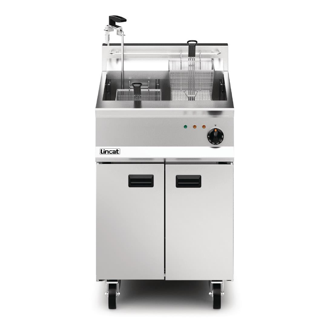 Lincat Opus 800 Single Tank Twin Basket Free Standing Electric Filtration Fryer OE8108/OP DM523