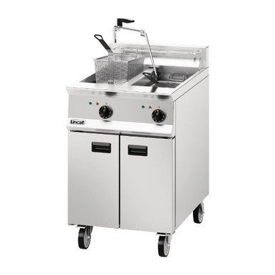 Lincat Opus 800 Twin Tank Twin Basket Free Standing Electric Filtration Fryer OE8113/OP DM527