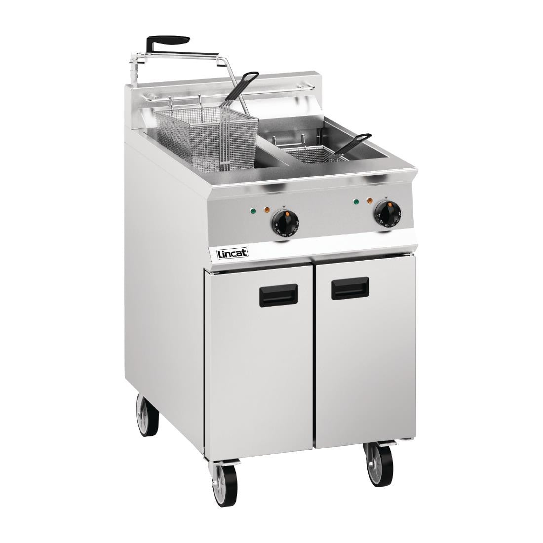 Lincat Opus 800 Twin Tank Twin Basket Free Standing Electric Filtration Fryer OE8113/OP DM527