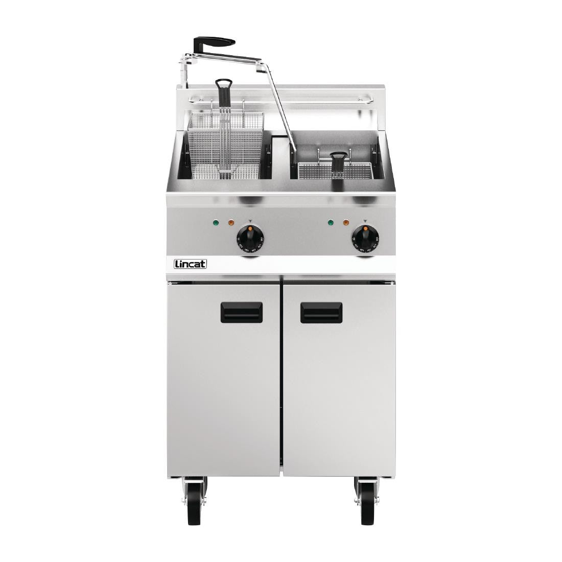 Lincat Opus 800 Twin Tank Twin Basket Free Standing Electric Filtration Fryer OE8113/OP DM527