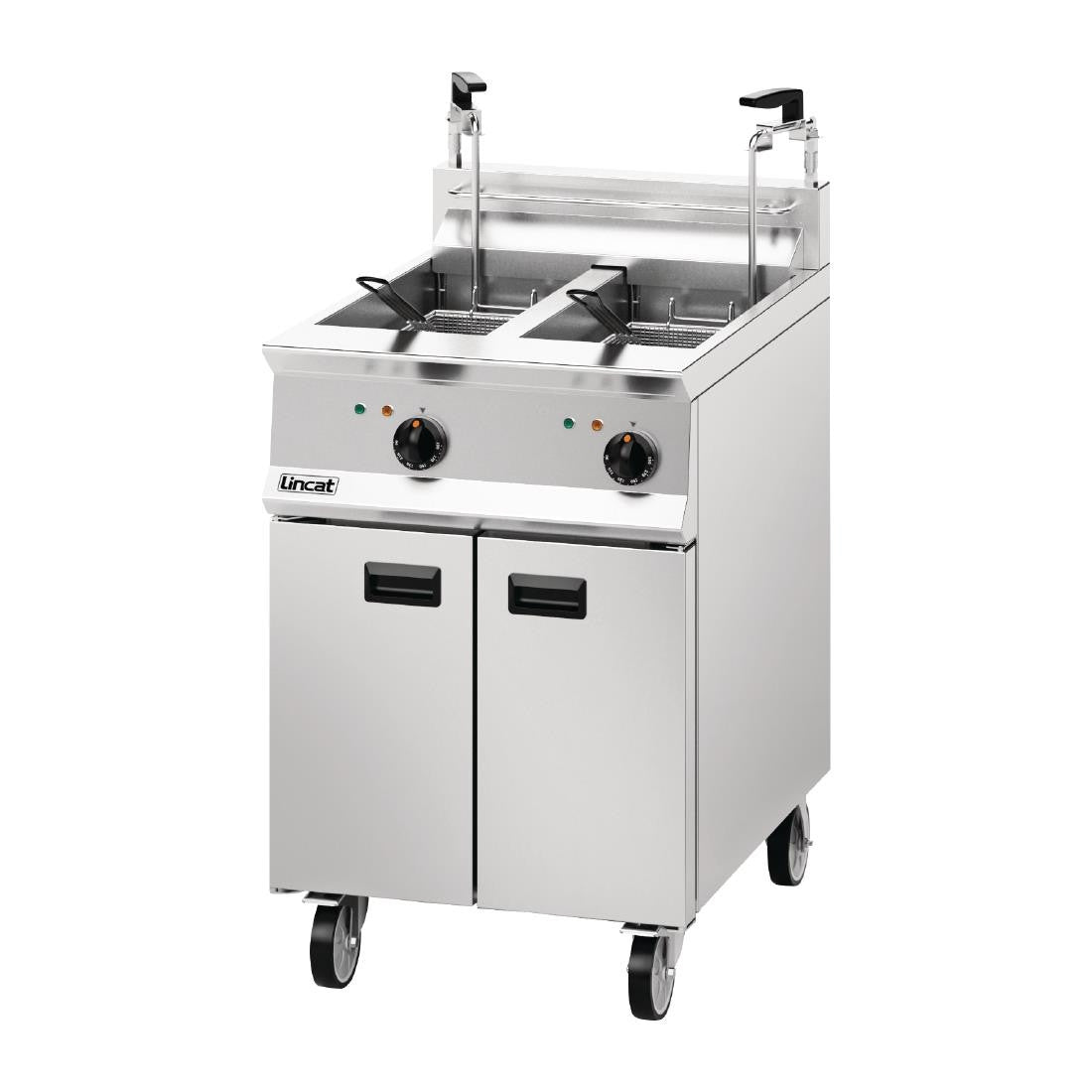 Lincat Opus 800 Twin Tank Twin Basket Free Standing Electric Filtration Fryer OE8113/OP2 DM528