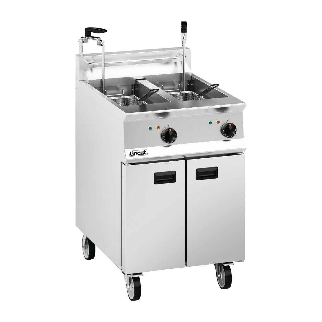 Lincat Opus 800 Twin Tank Twin Basket Free Standing Electric Filtration Fryer OE8113/OP2 DM528