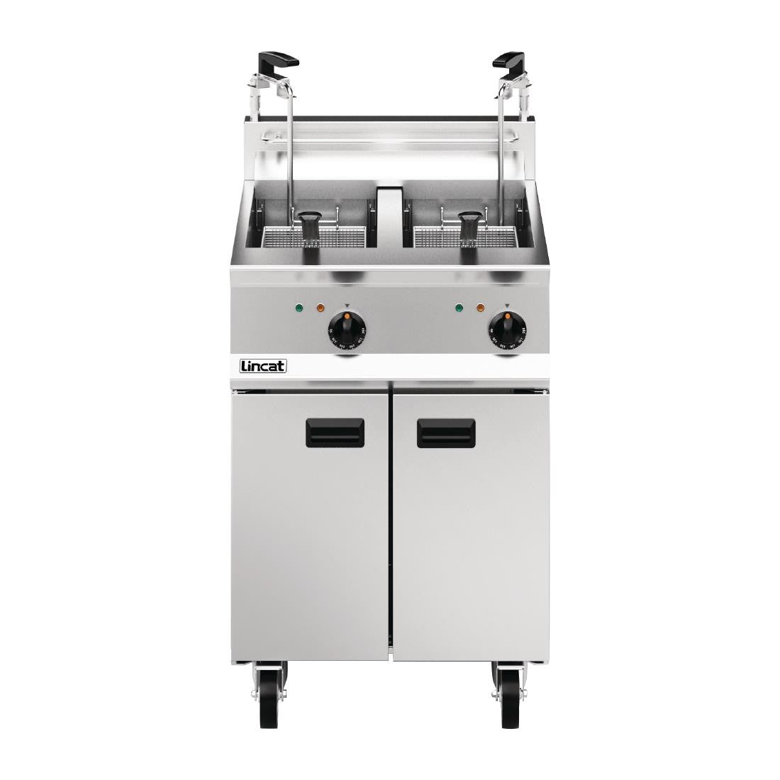 Lincat Opus 800 Twin Tank Twin Basket Free Standing Electric Filtration Fryer OE8113/OP2 DM528