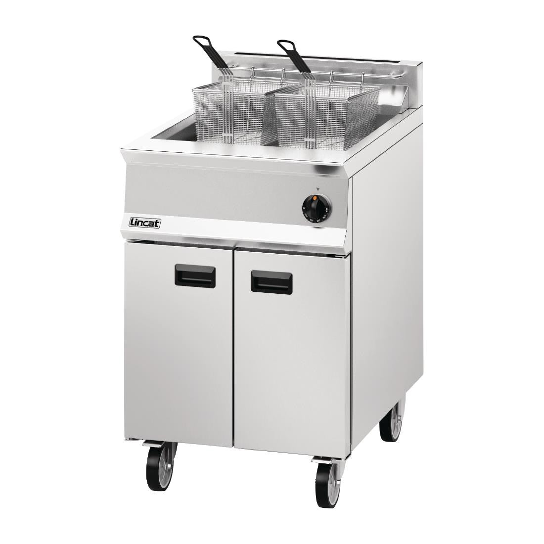 Lincat Opus 800 Single Tank Twin Basket Free Standing Natural Gas Fryer 600mm OG8107 DM534-N