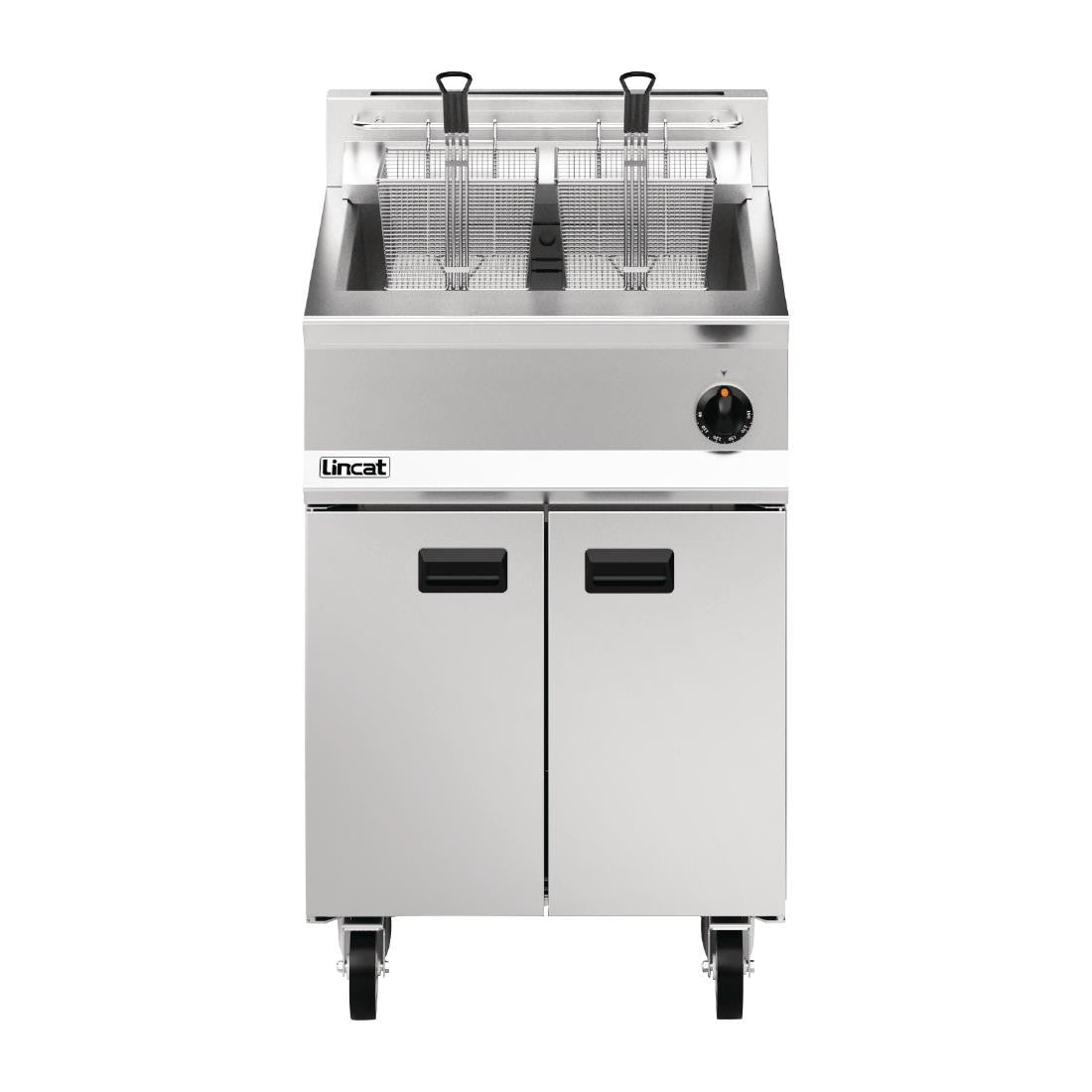 Lincat Opus 800 Single Tank Twin Basket Free Standing Natural Gas Fryer 600mm OG8107 DM534-N
