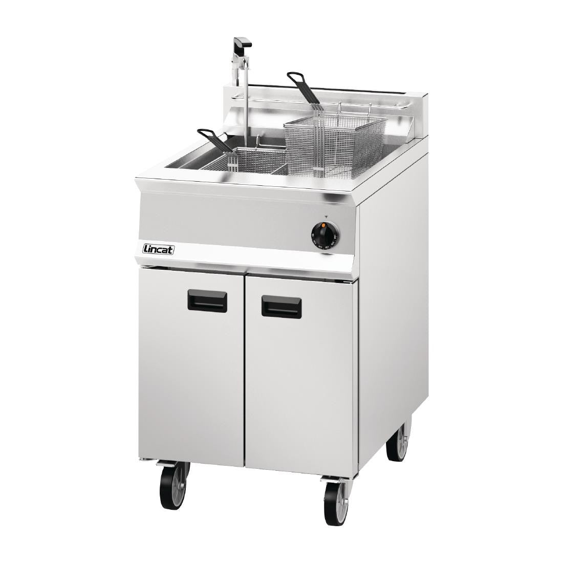 Lincat Opus 800 Single Tank Twin Basket Free Standing Natural Gas Filtration Fryer OG8107/OP DM535-N