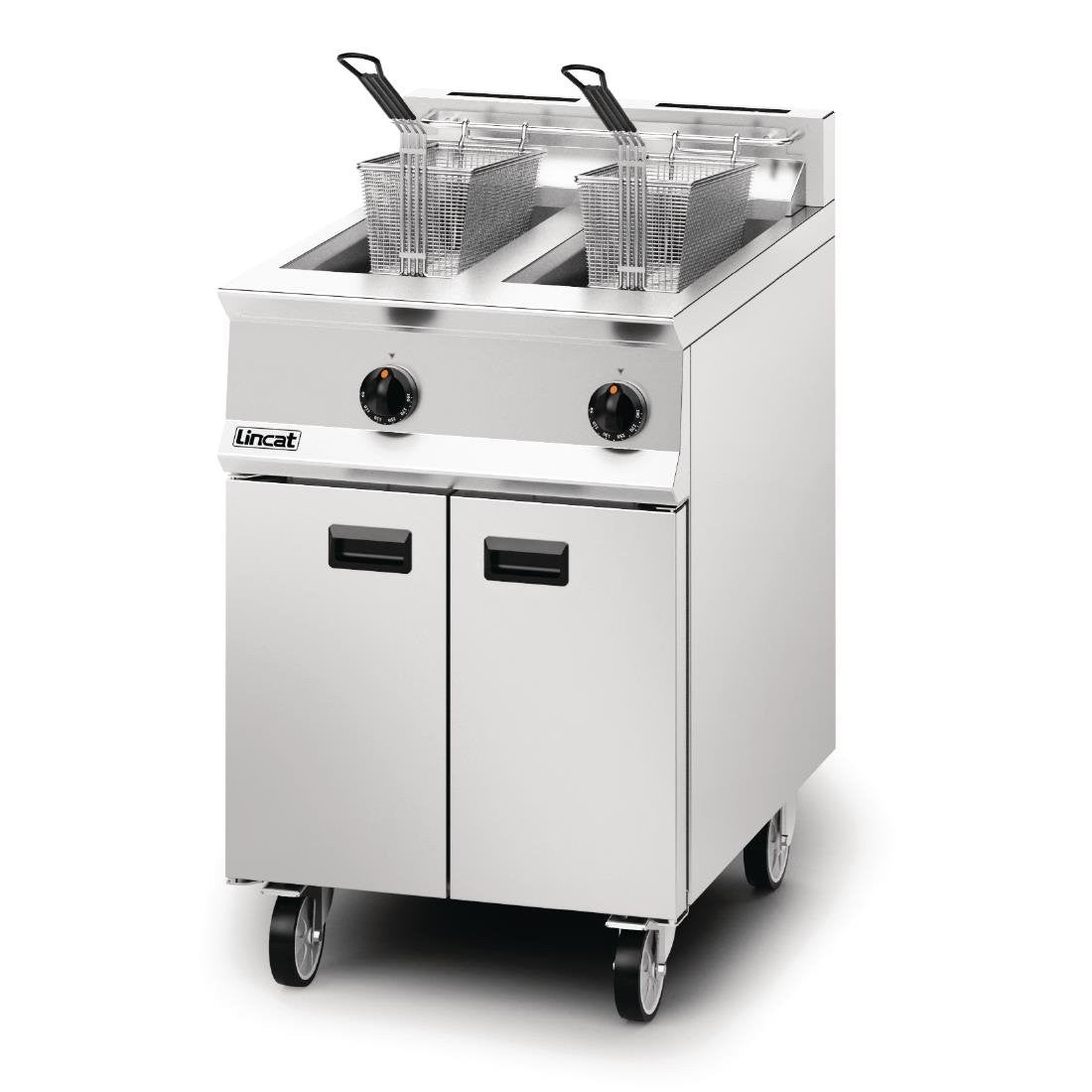 Lincat Opus 800 Twin Tank Twin Basket Free Standing Propane Gas Fryer OG8111 DM538-P