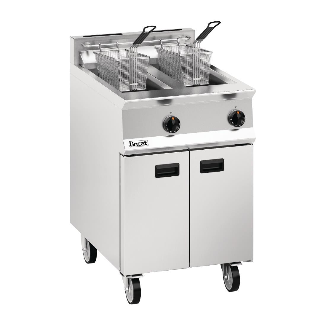 Lincat Opus 800 Twin Tank Twin Basket Free Standing Natural Gas Fryer OG8111 DM538-N