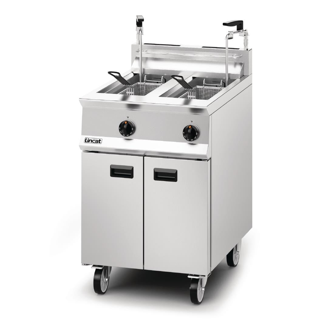 Lincat Opus 800 Twin Tank Twin Basket Free Standing Propane Gas Dual Filtration Fryer OG8111/OP2 DM540-P