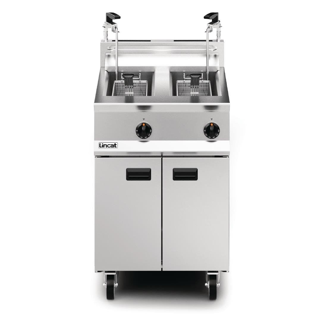 Lincat Opus 800 Twin Tank Twin Basket Free Standing Propane Gas Dual Filtration Fryer OG8111/OP2 DM540-P