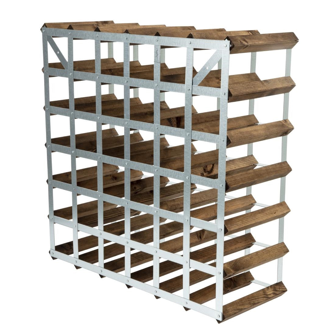Wine Rack Dark Wood 42 Bottle DN634