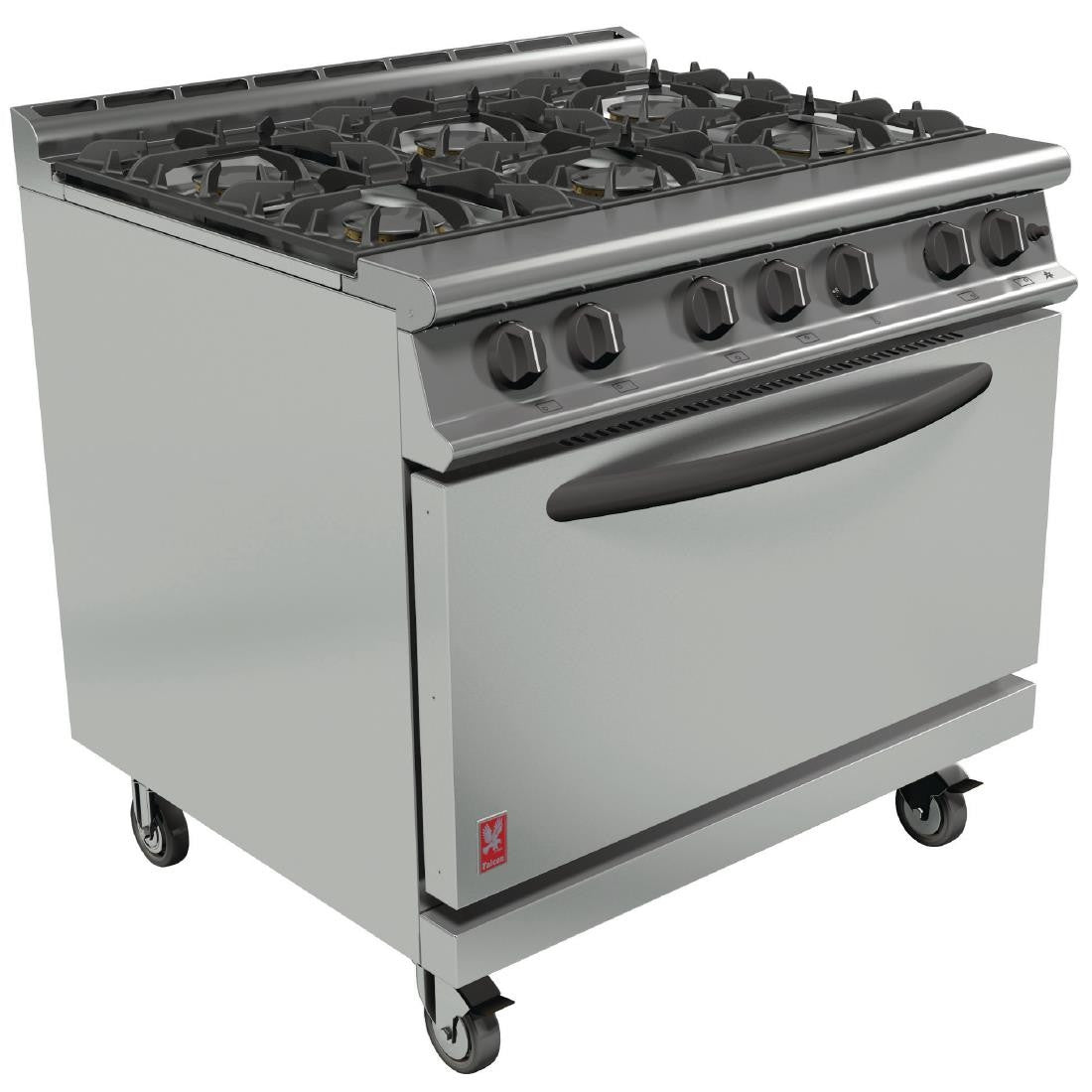 Falcon Dominator Plus Natural Gas Oven Range 6 Burner with Castors G3101D DP927-N