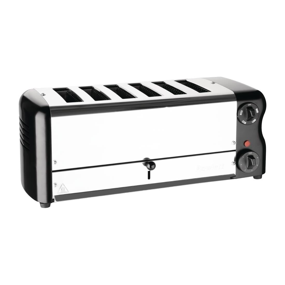 Rowlett Esprit 6 Slot Toaster Jet Black w/2x Additional Elements & Sandwich Cage CH187