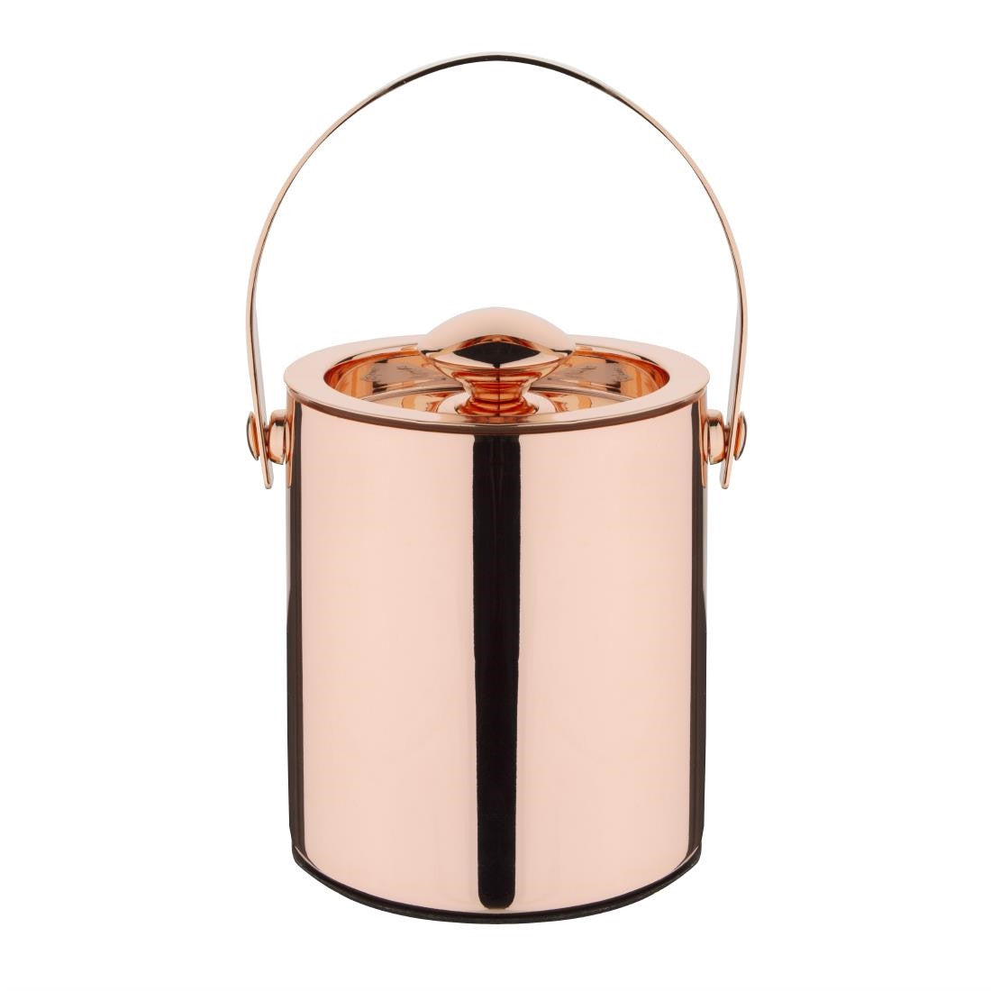 Olympia Double Walled Ice Bucket with Lid 1Ltr Copper DR740