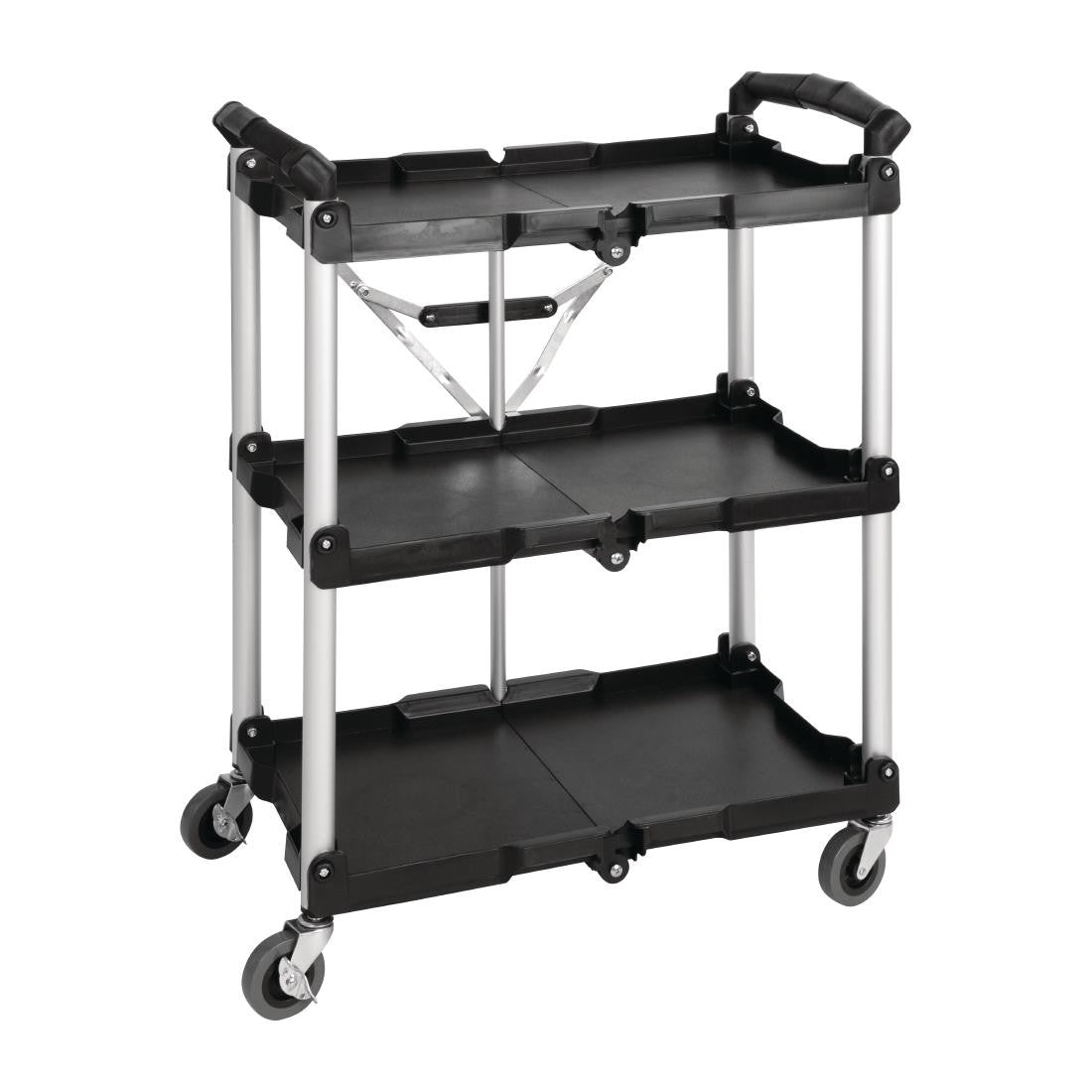 Vogue 3 Tier PP Folding Trolley Black DT429