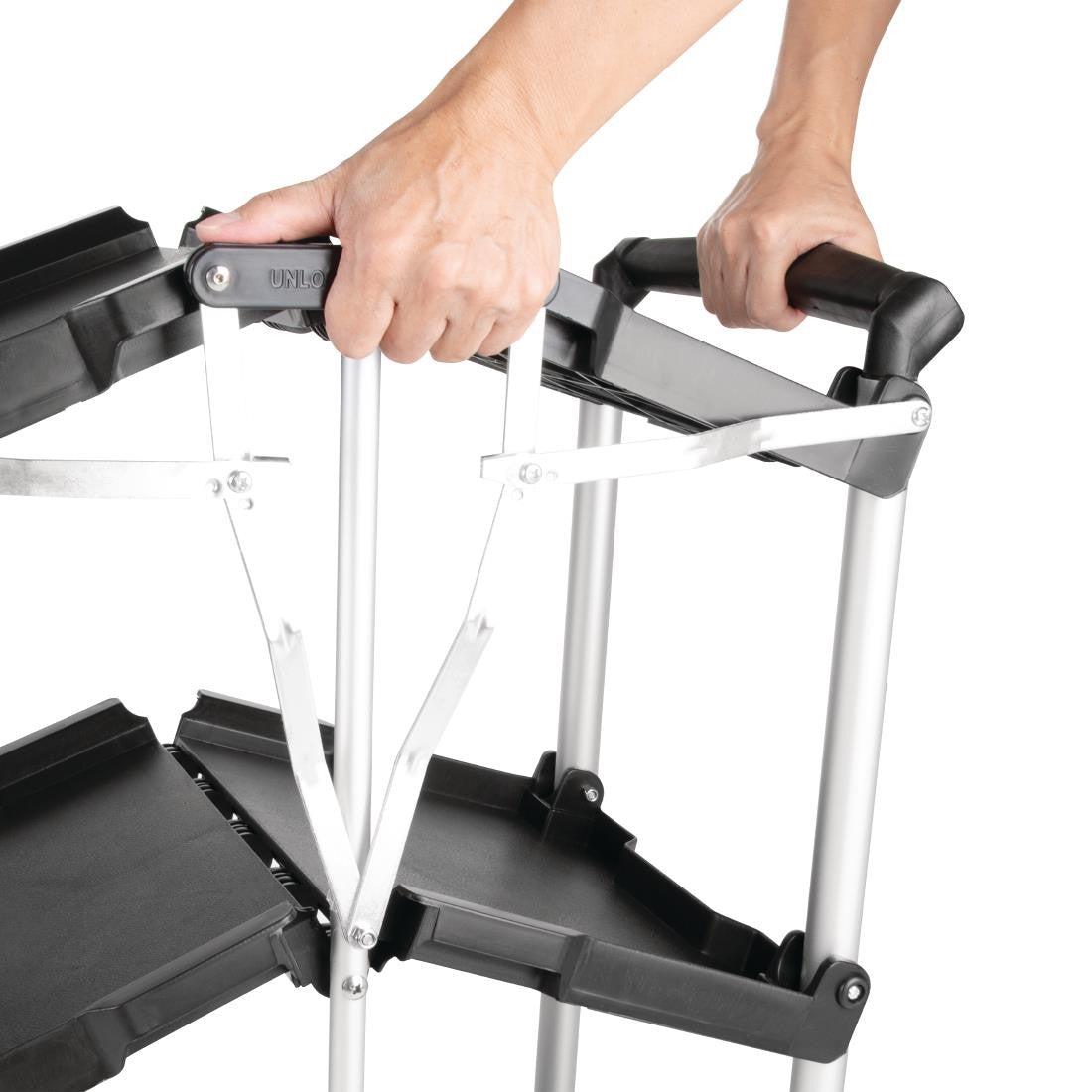 Vogue 3 Tier PP Folding Trolley Black DT429