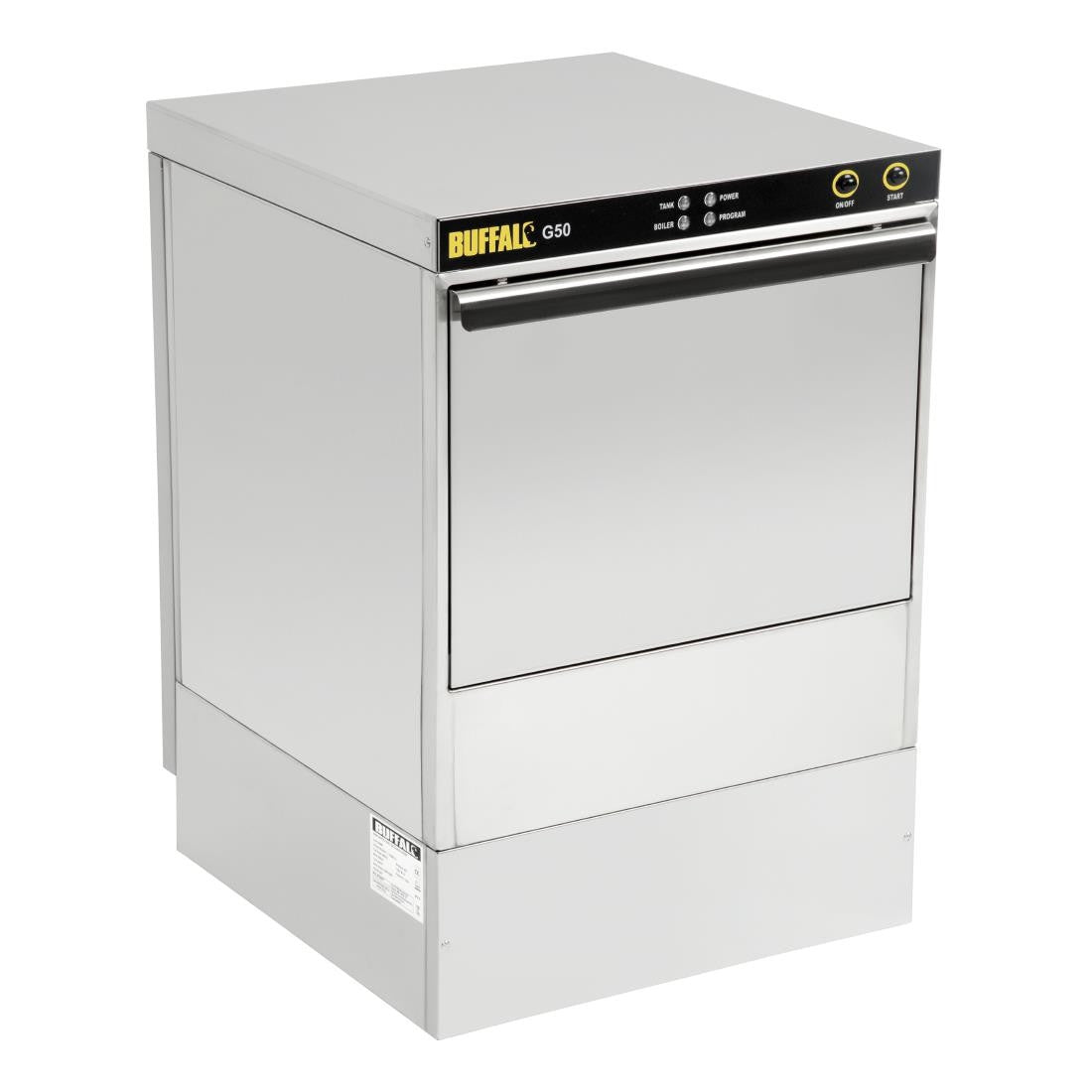 Buffalo Undercounter Glasswasher with Drain Pump 500x500mm Baskets DW468