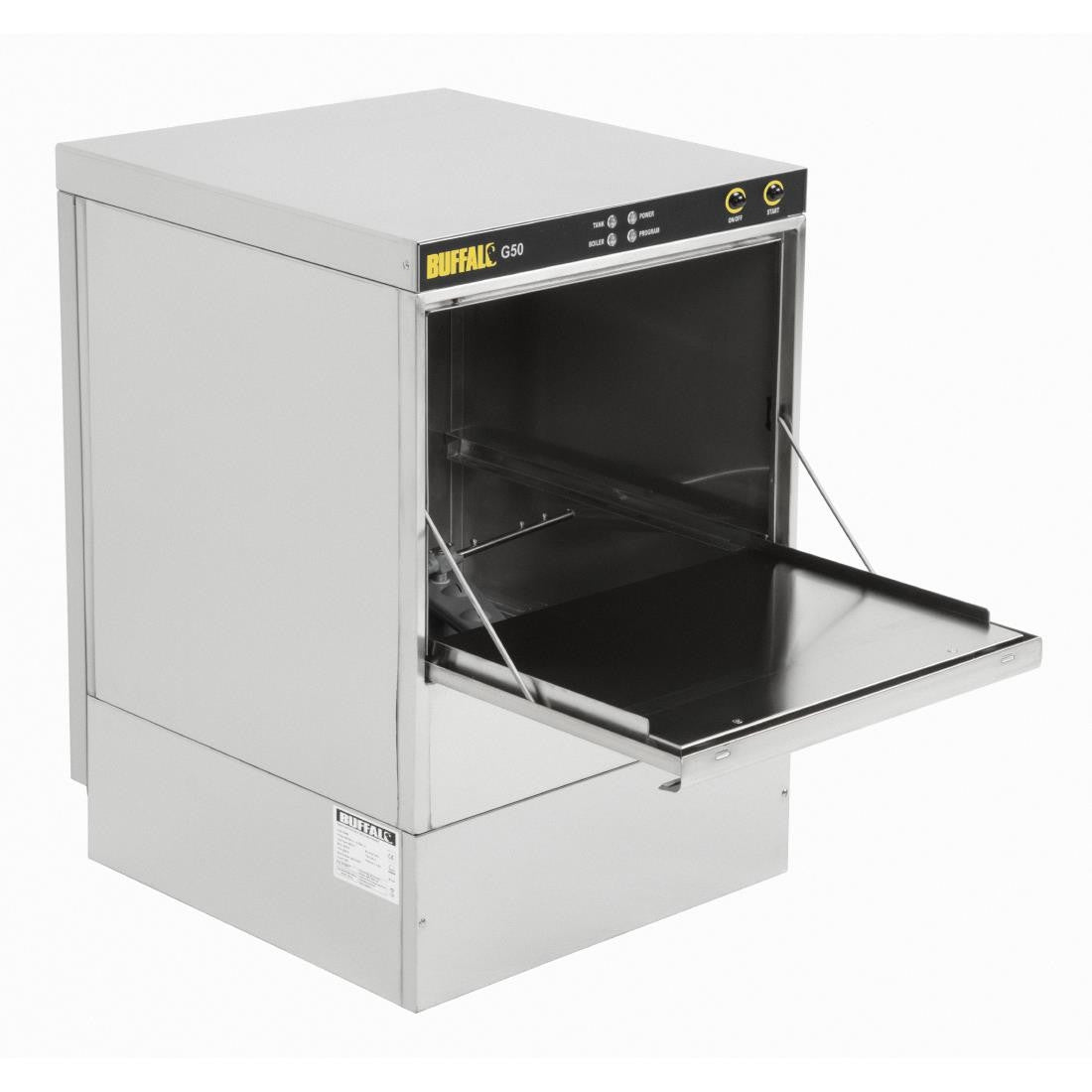 Buffalo Undercounter Glasswasher with Drain Pump 500x500mm Baskets DW468