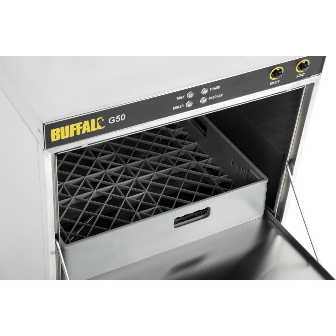 Buffalo Undercounter Glasswasher with Drain Pump 500x500mm Baskets DW468