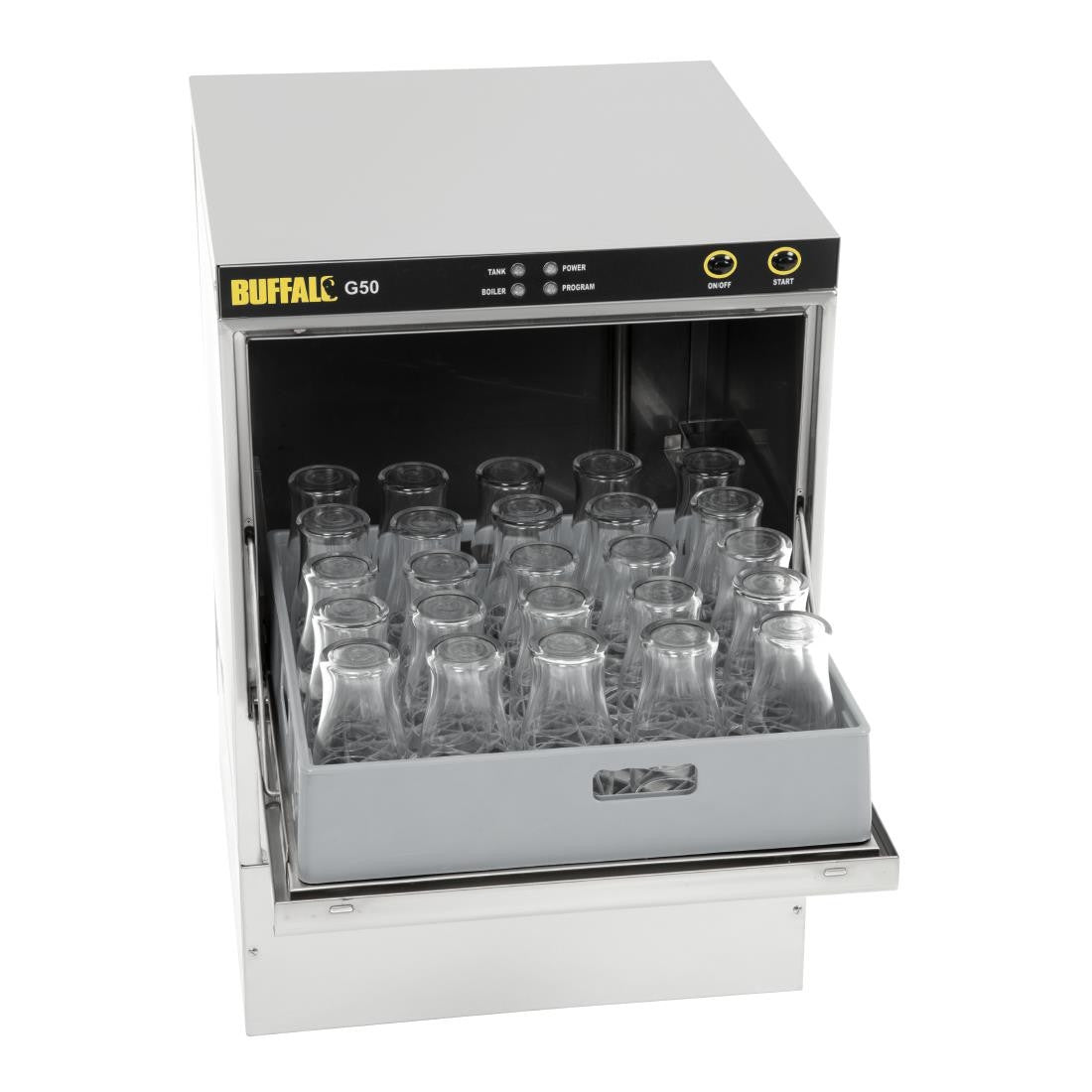 Buffalo Undercounter Glasswasher with Drain Pump 500x500mm Baskets DW468