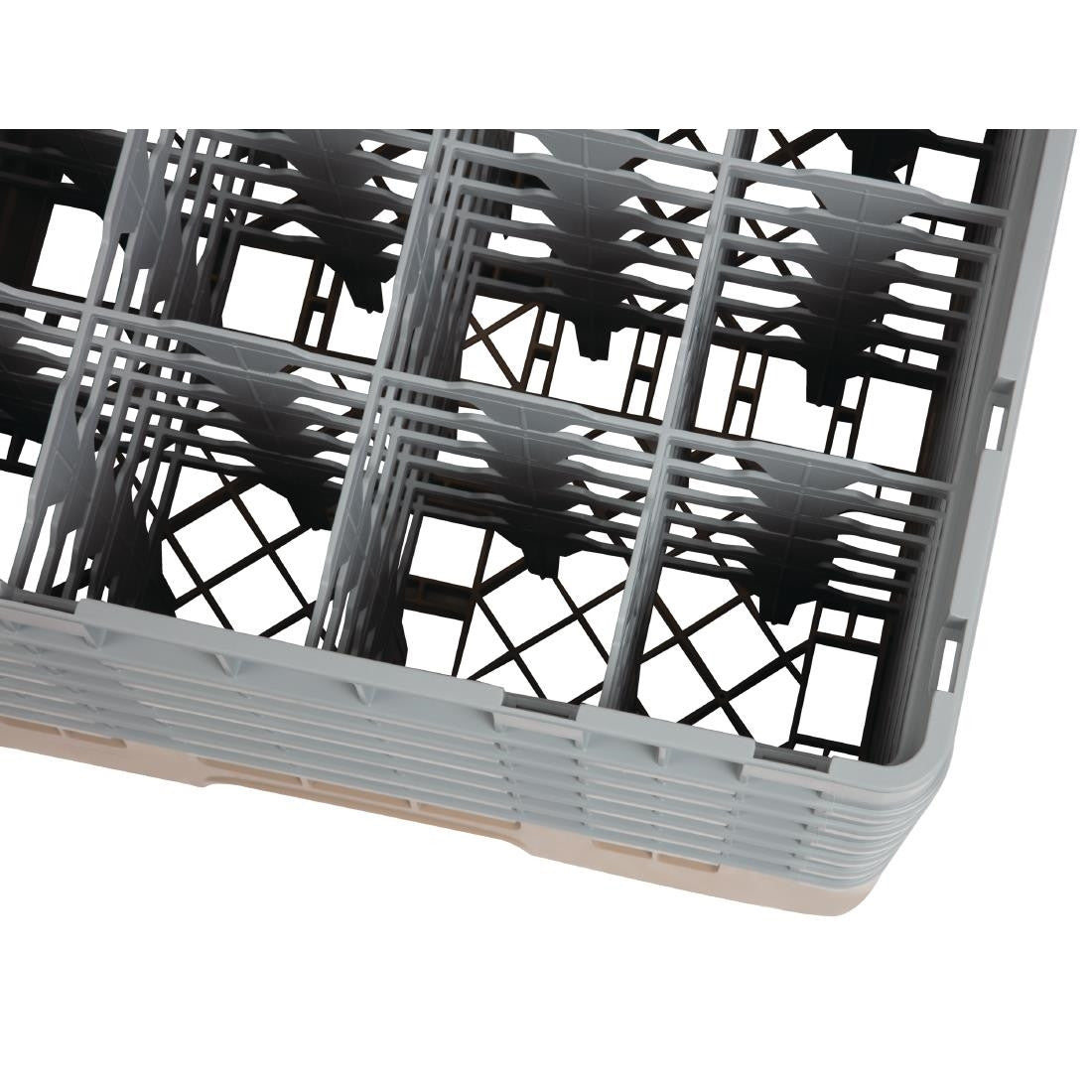 Cambro Camrack Beige 16 Compartments Max Glass Height 298mm DW553