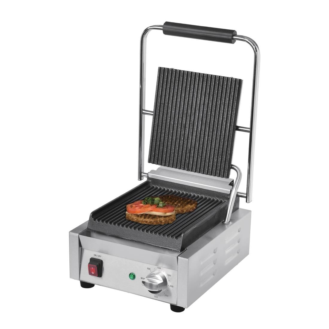 Buffalo Bistro Ribbed Contact Grill DY993
