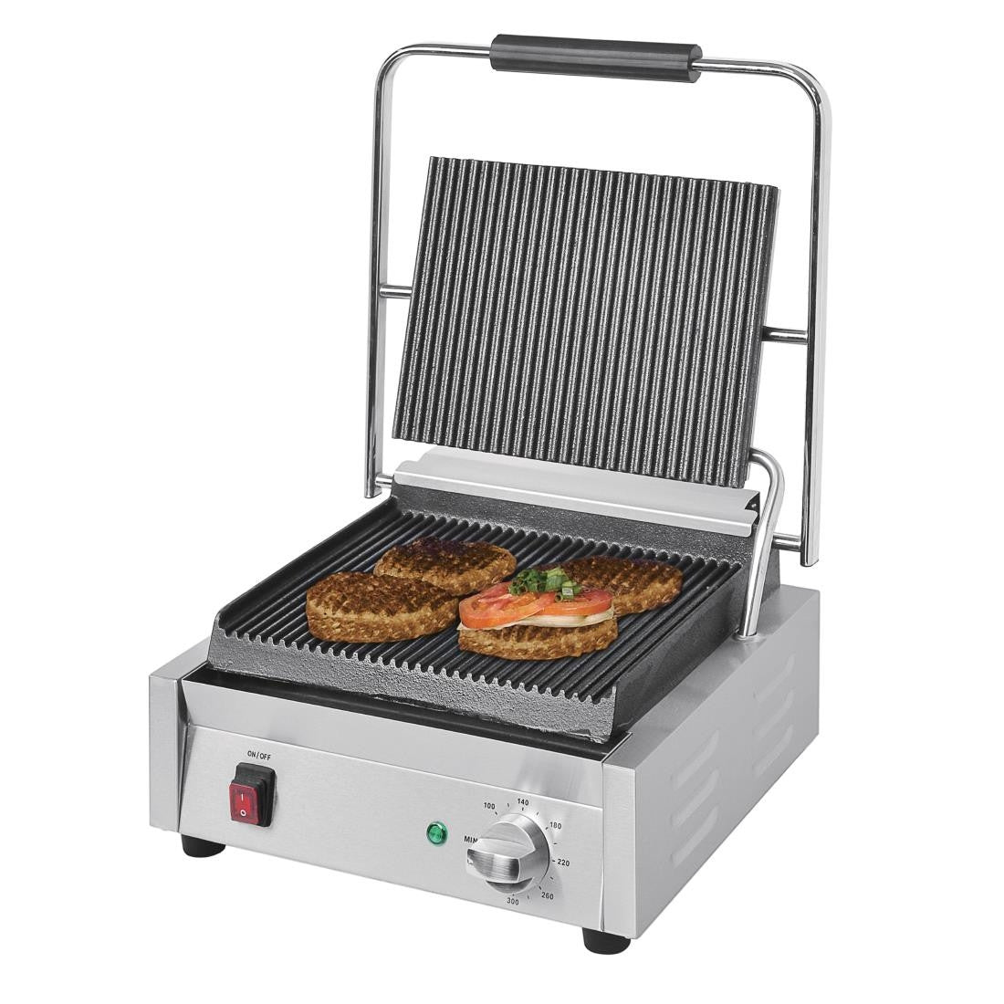 Buffalo Bistro Large Ribbed Contact Grill DY995