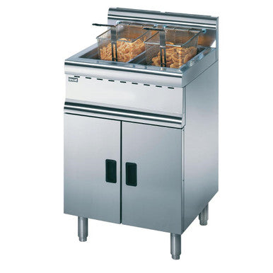 Lincat Twin Tank Twin Basket Free Standing Natural Gas Fryer J10 E419-N