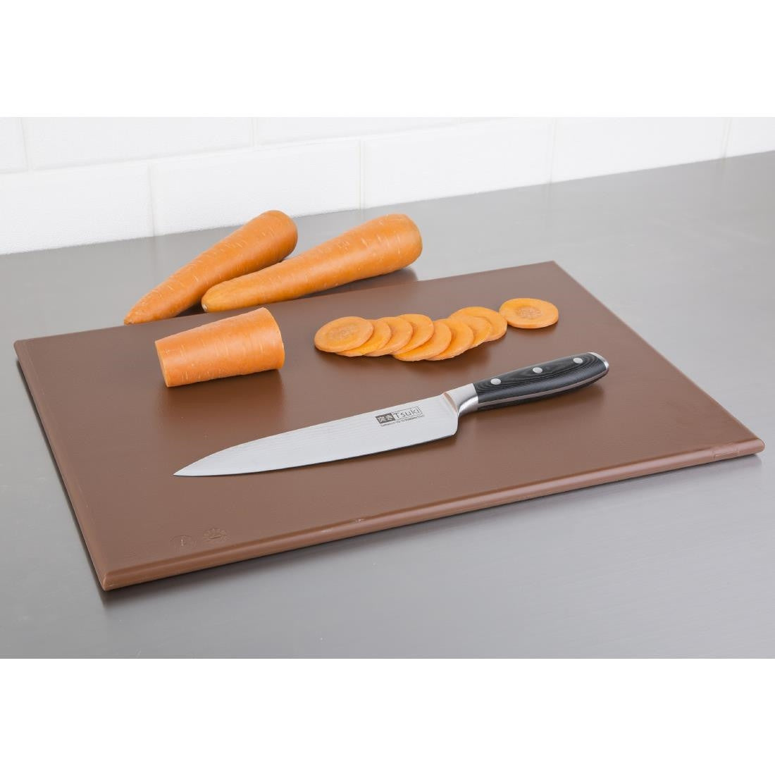 Hygiplas Anti Microbial High Density Brown Chopping Board F160