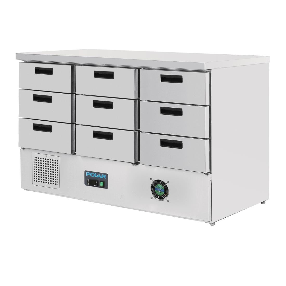 Polar G-Series Refrigerated Counter Fridge with 9 Drawers 368Ltr FA441
