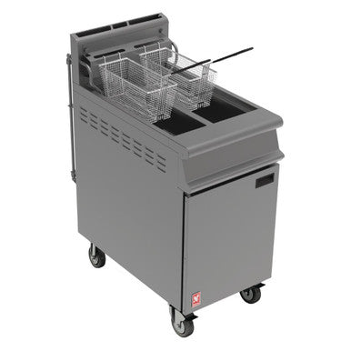 Falcon Free Standing Propane Gas Filtration Fryer with Castors G3845F FA521-P