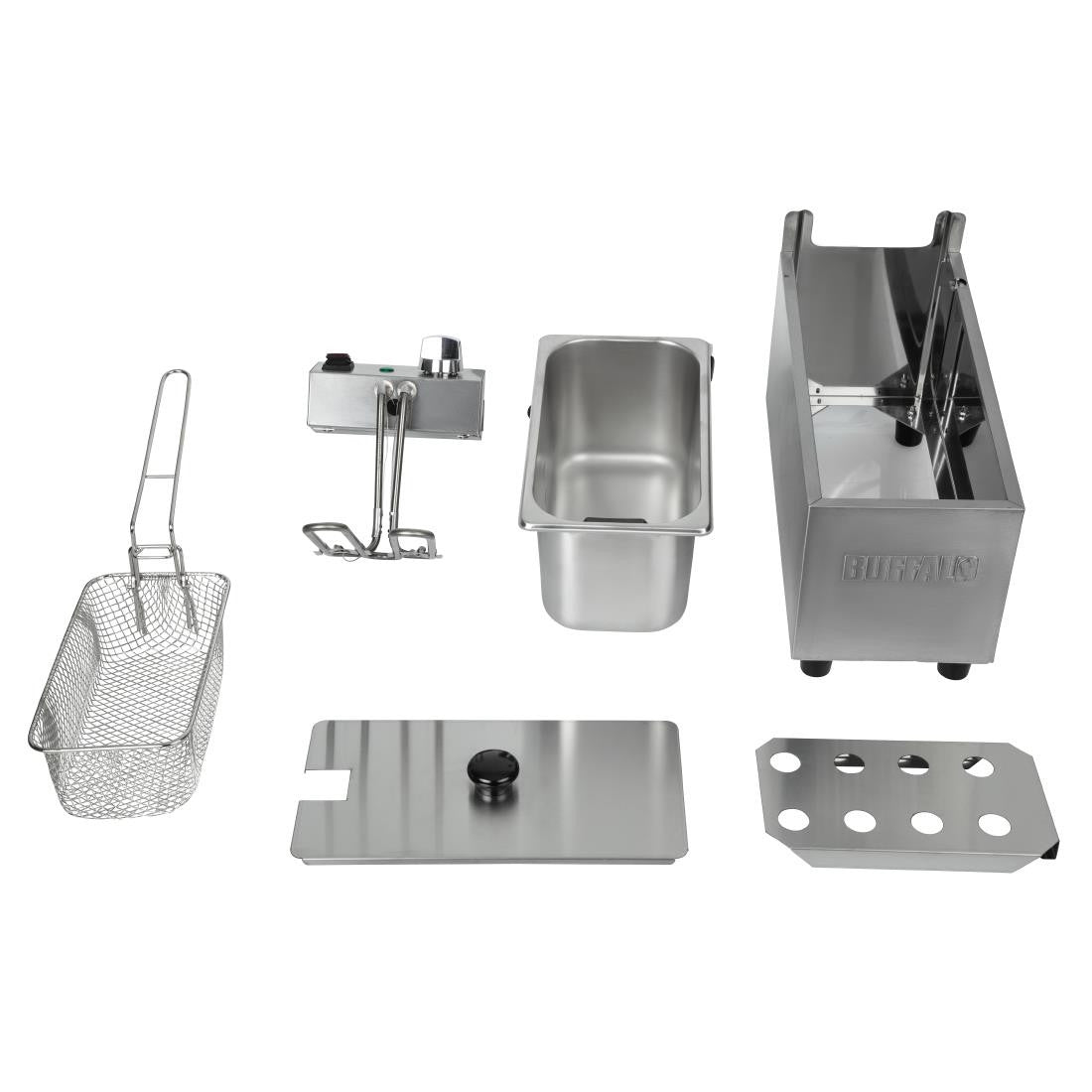 Buffalo Single Tank Single Basket 3Ltr Countertop Fryer 2kW FC255